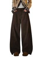 Curved Seam Wide-Leg Jeans