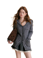 Chain Embroidered Knit Cardigan
