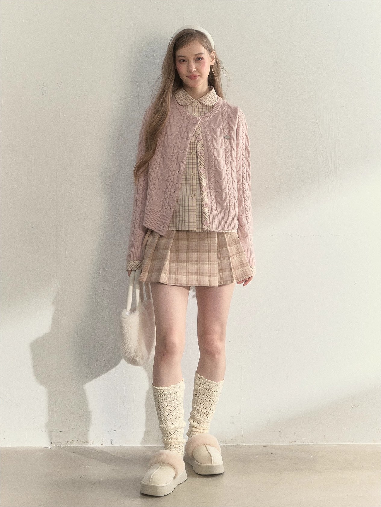 Wool Blend Crochet Mid-Calf Socks