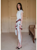 Irregular Satin Two Piece Set