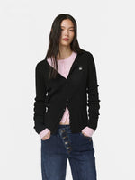 Wool Wave Knit Cardigan