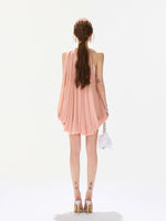Mist Pink Beaded Halter Top