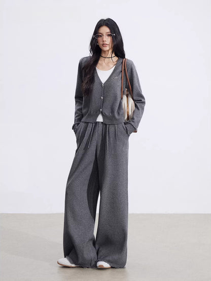 Black &amp; Gray Layered Knit Set
