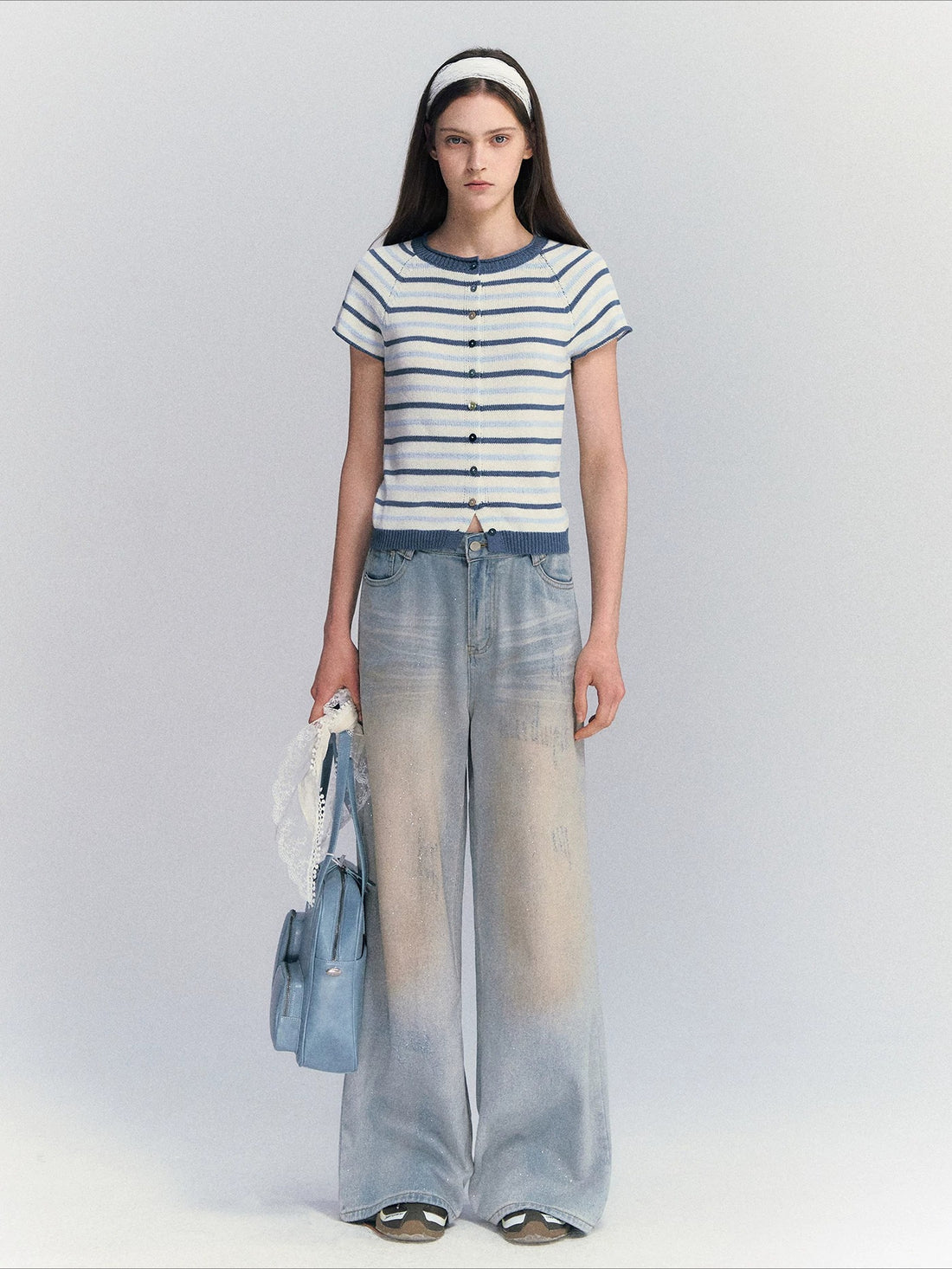 Shimmer Wide Leg Jeans