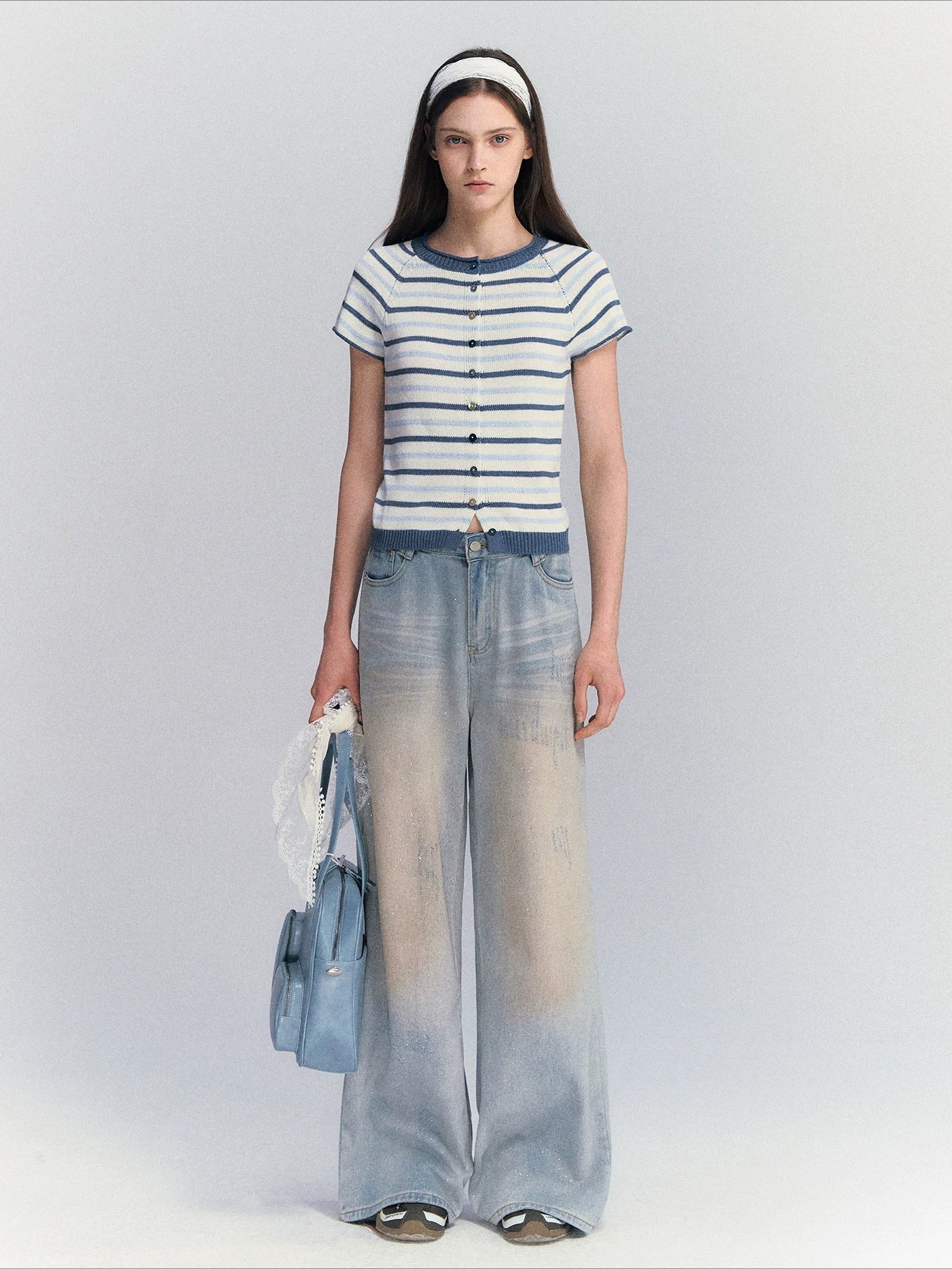 Shimmer Wide Leg Jeans