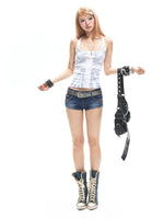 Studded Square Neck Halter Top