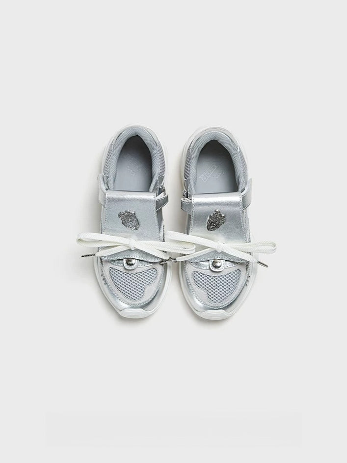 Silver Ballet Mary Jane Sneakers