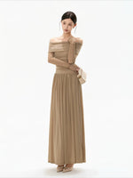 Lace Off Shoulder Maxi Dress
