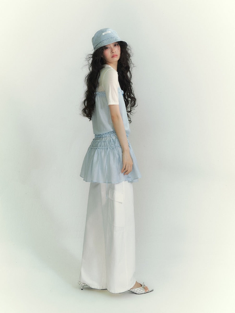 Lace Slip Dress Tee Set