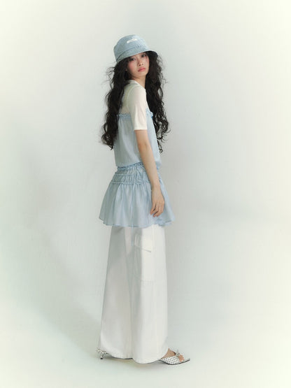 Lace Slip Dress Tee Set