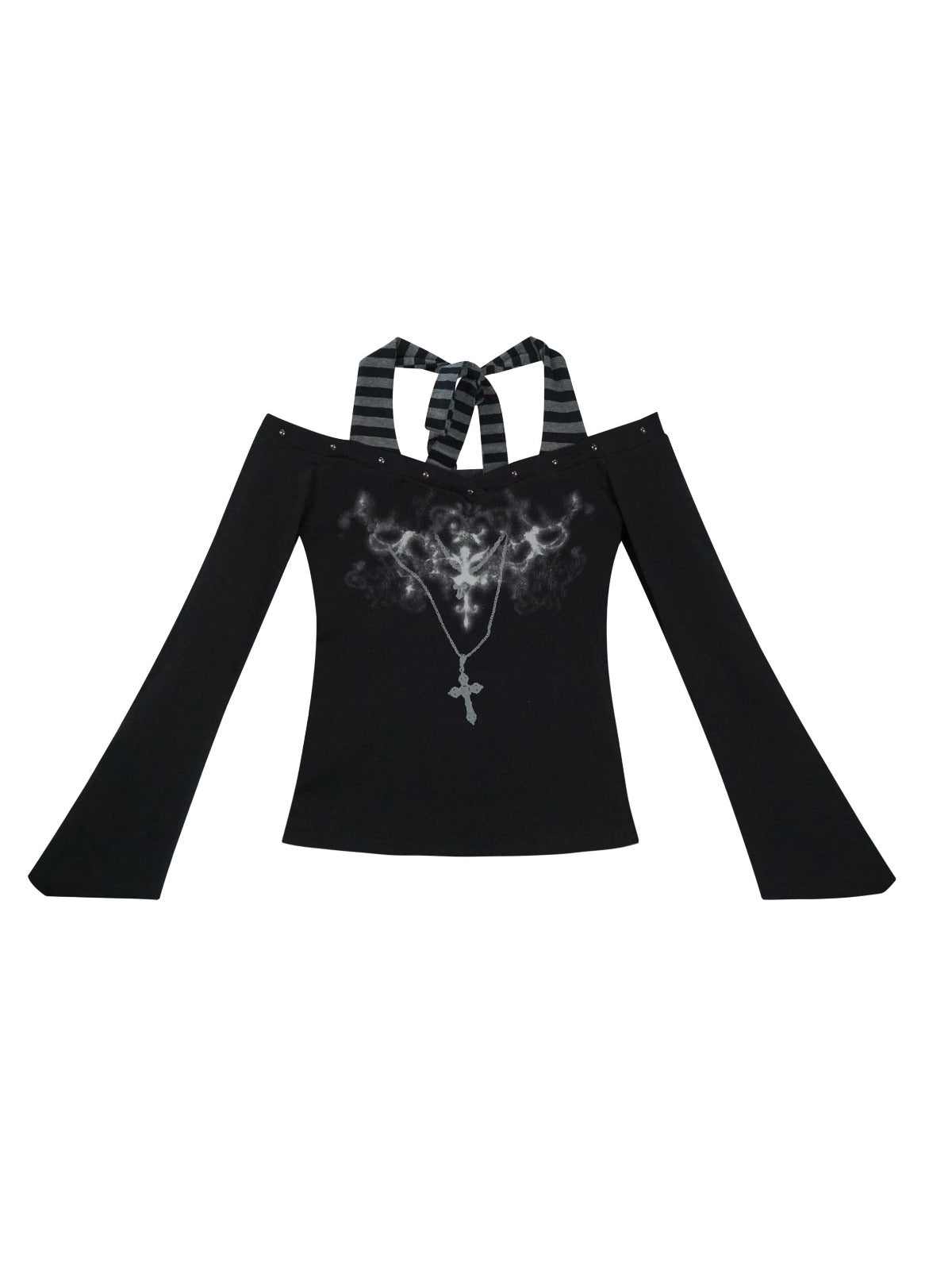 Punk Rivet Halter Neck Top
