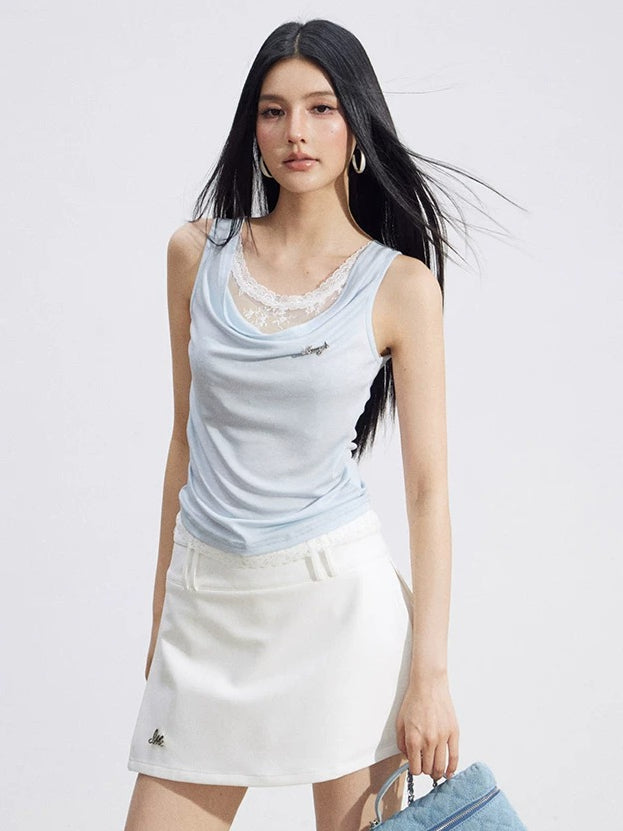 Lace Trim Tank Top