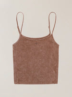 Vintage Storm Fade Dye Long Camisole Wild Horse Brown