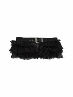 Lace Layered Tulle Mini Skirt