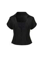 Lyocell Lace U-Neck Blouse