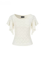 Lace Flutter Sleeve Top