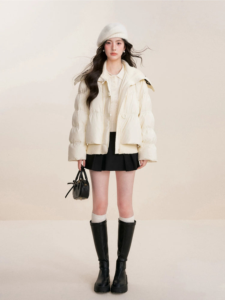 Jacquard Collar Down Jacket