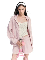Linen Blend Hoodie Set