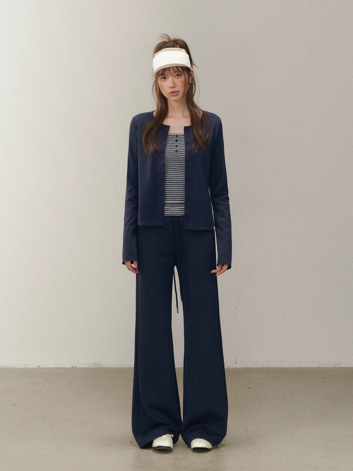 Layered Hoodie Cardigan &amp; Pants Set