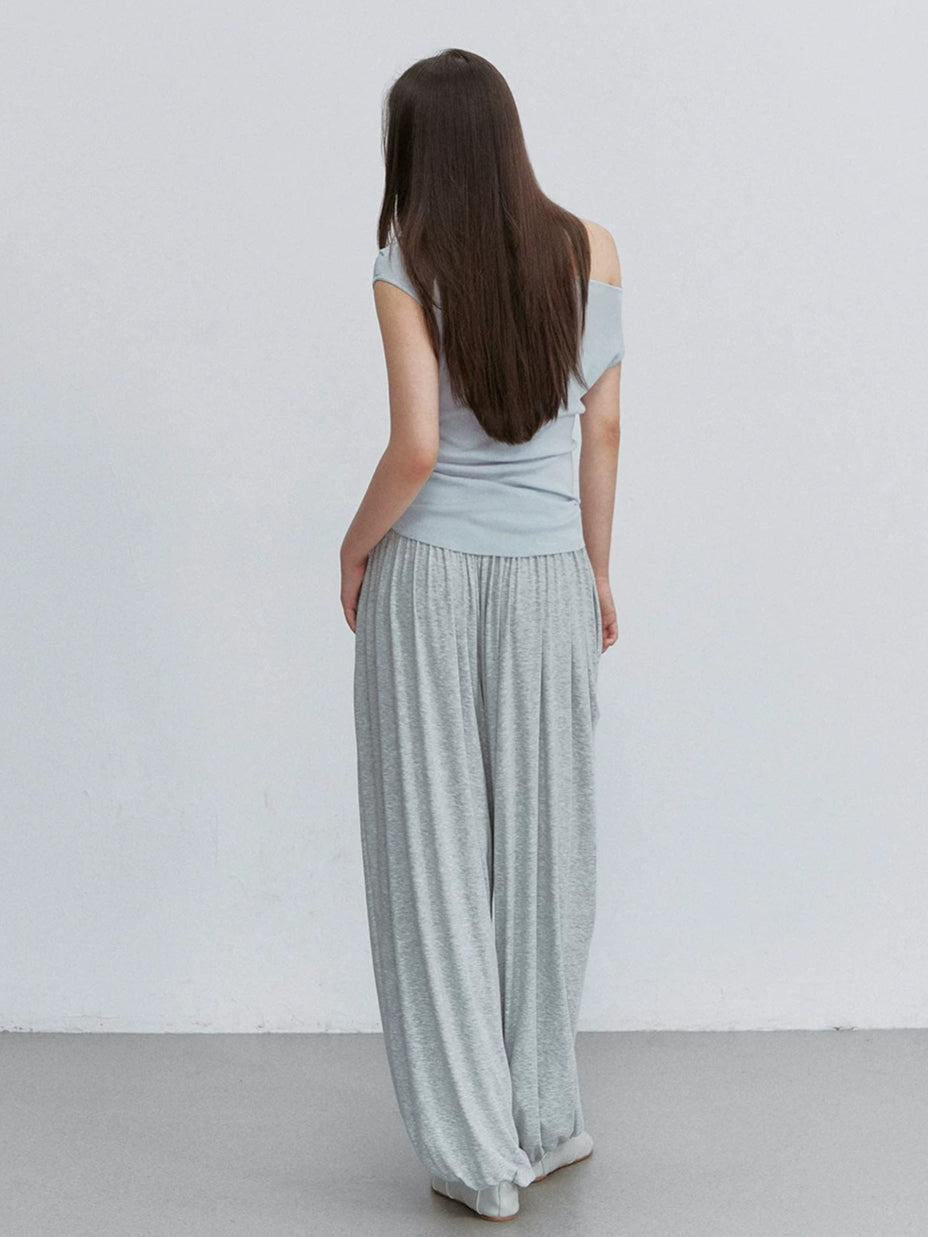 Brown &amp; Gray Pleated Jogger Pants