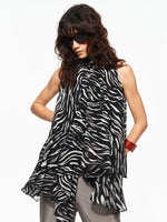 Zebra Halter Layer Top
