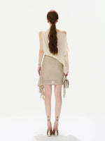 Off-Shoulder Cape Dress
