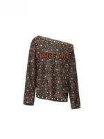 Distressed Gothic Eyelet Camo T-Shirt