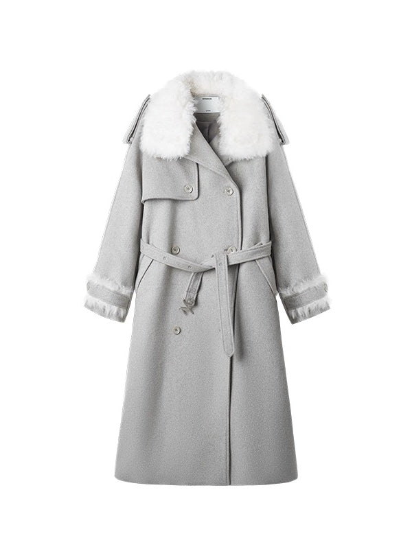 Polar Wool-Blend Belted Coat