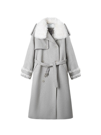 Polar Wool-Blend Belted Coat