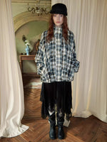 Plaid Crinkle Bubble Jacket