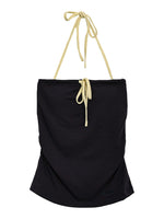 Contrast Bow Halter Top