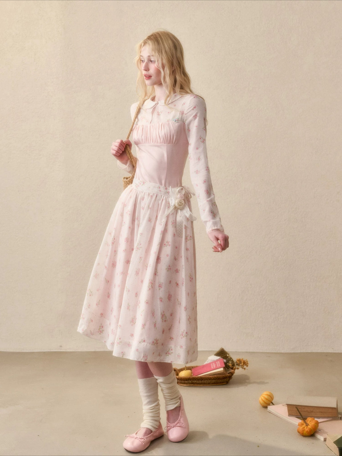 Floral Tencel Dress Set