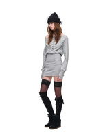 Cross Stud Off-Shoulder Dress