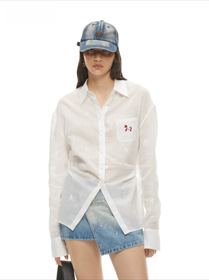 White Pony Tie Shirt