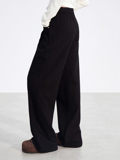 Chenille Fleece Wide-Leg Pants