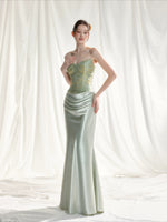 Jacquard Satin Corset Dress