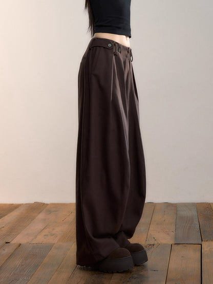Pleated Wide-Leg Pants
