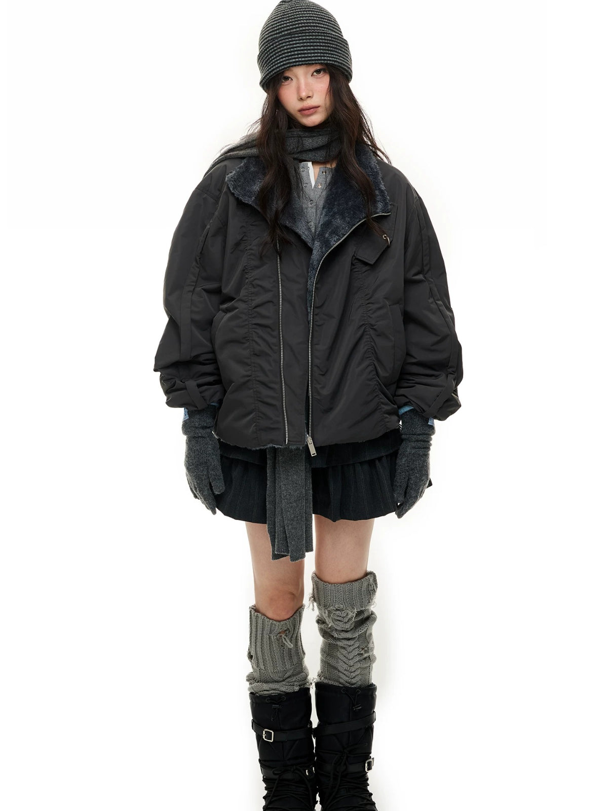 Double Sided Fleece Padded Coat