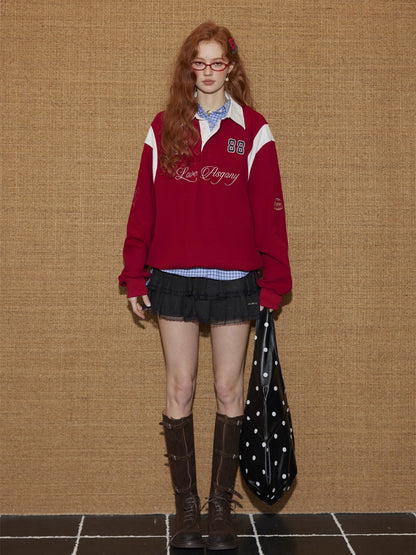 Suede Drawstring Lace Ruffle Mini Skirt