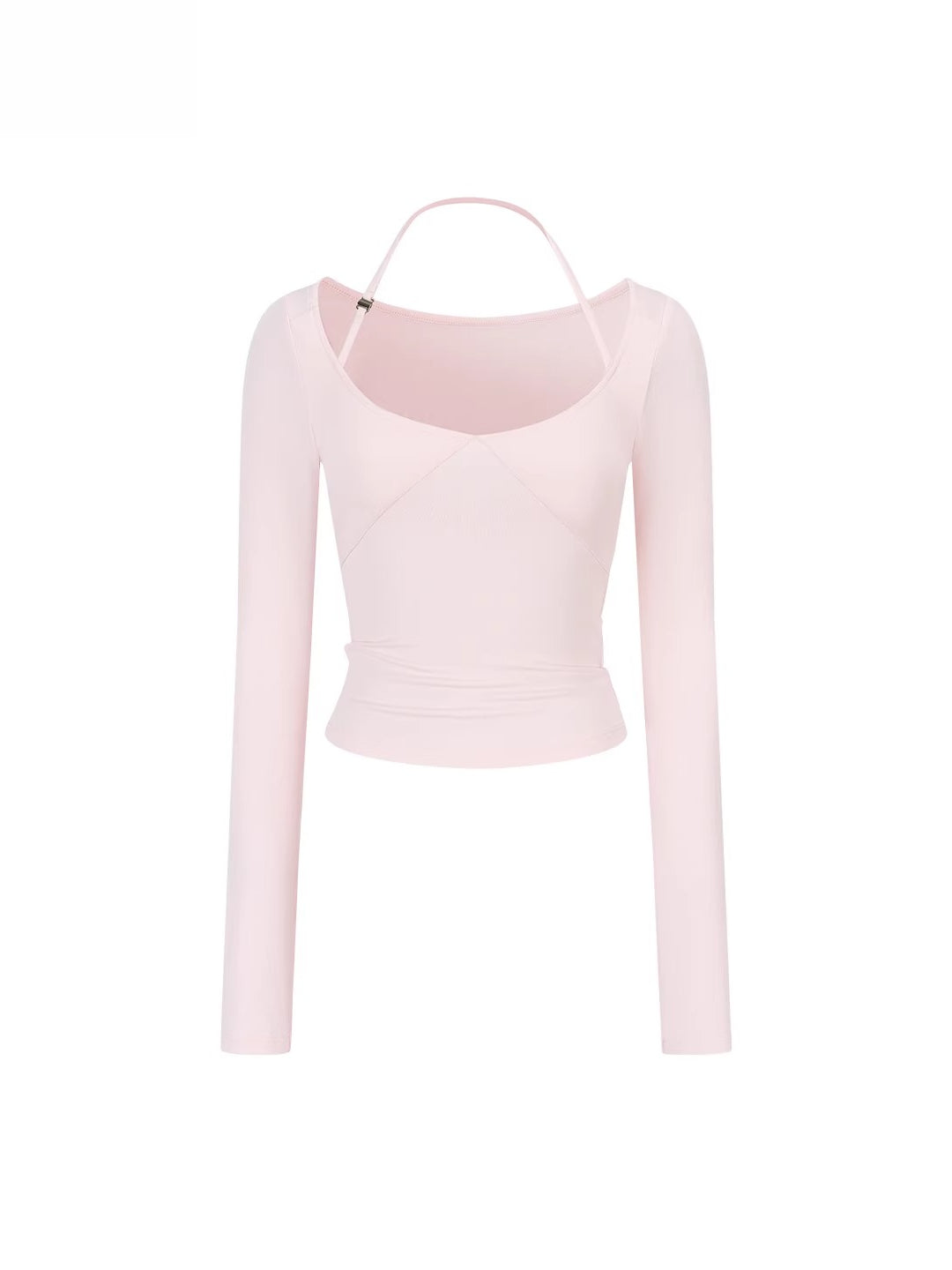 Halter Long-Sleeve Modal Top