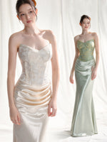 Jacquard Satin Corset Dress