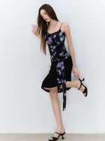 Ink Bloom Tie Strap Dress