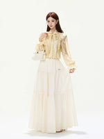 Layered Ruffle Maxi Skirt