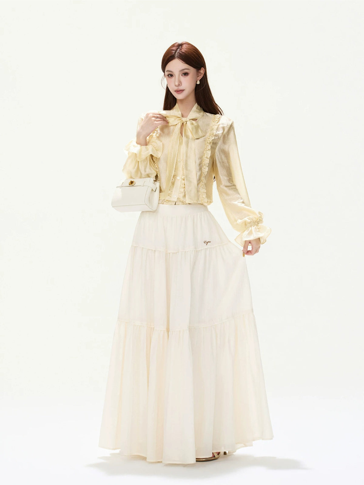 Layered Ruffle Maxi Skirt