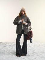 Gray & Brown Reversible Moto Jacket