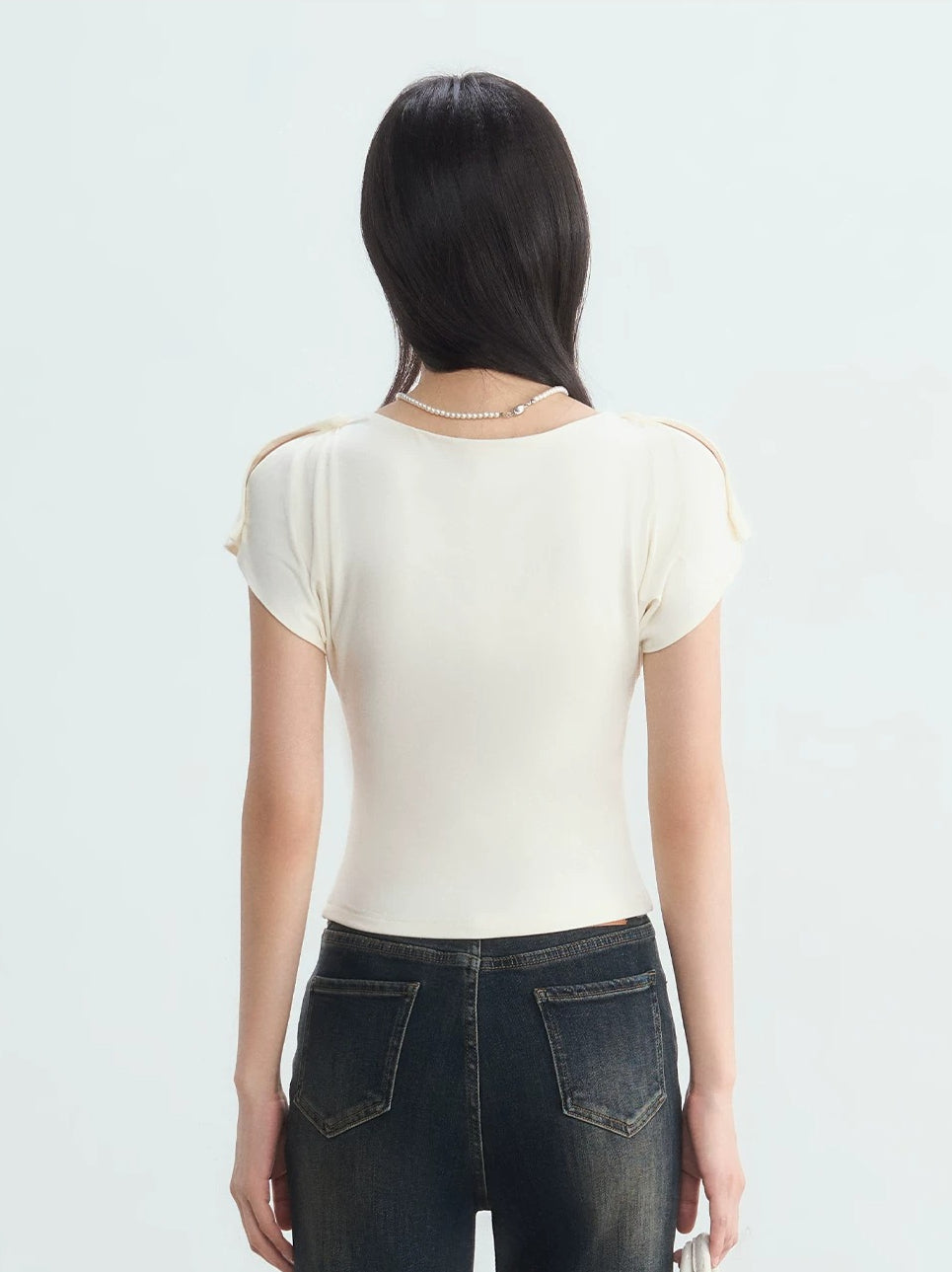 Draped Cowl Neck Blouse