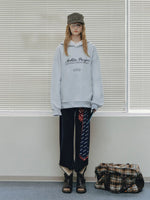 College Embroidered Cotton Hoodie