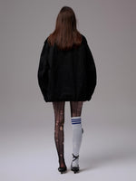 Heavy Embroidery Jacquard Multi-pocket Stand Collar Utility Jacket