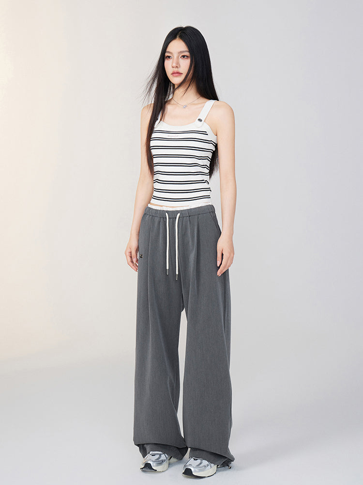 Color-Blocked Striped Knit Vest