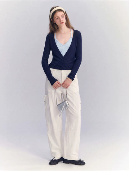 Layered Halter Knit Top